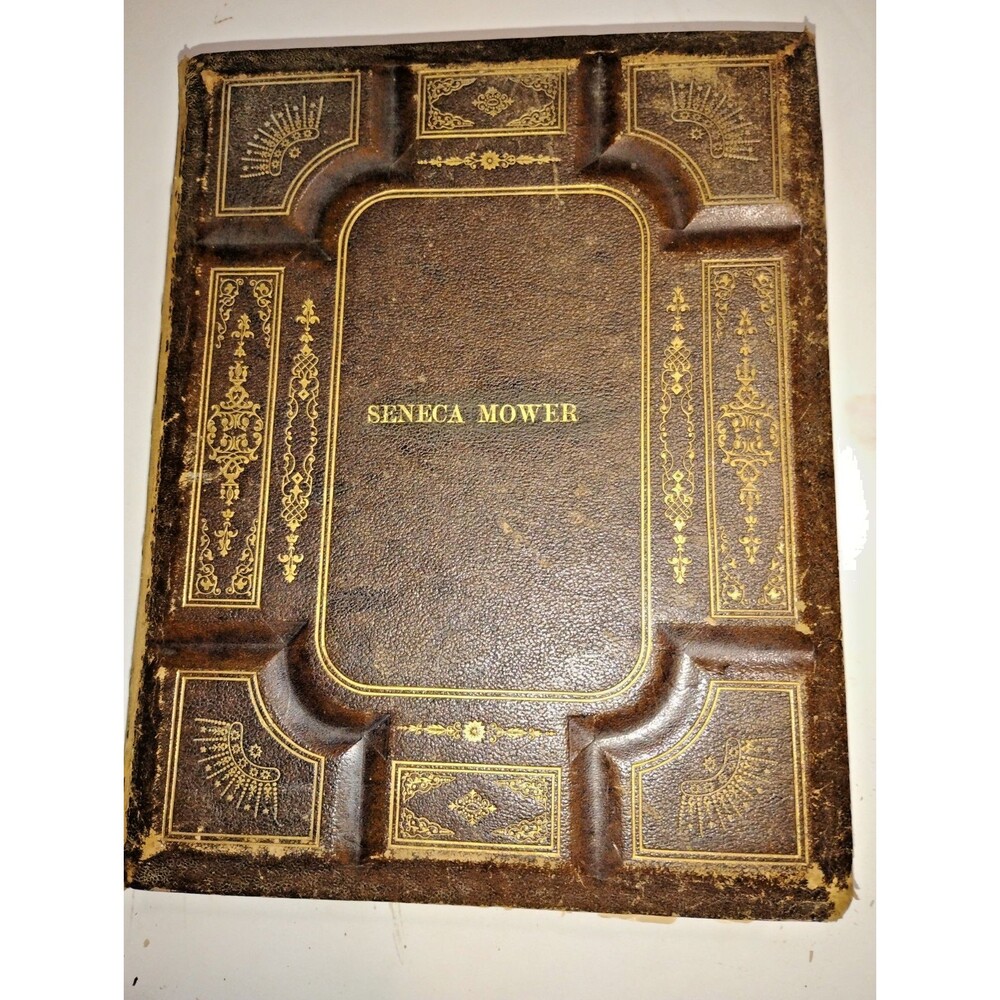 1872 Seneca Mower Family Bible Gilt Leather Apocrypha Potter & Co Excellent
